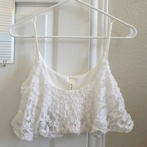 Summer crop top with intricate lace detailing