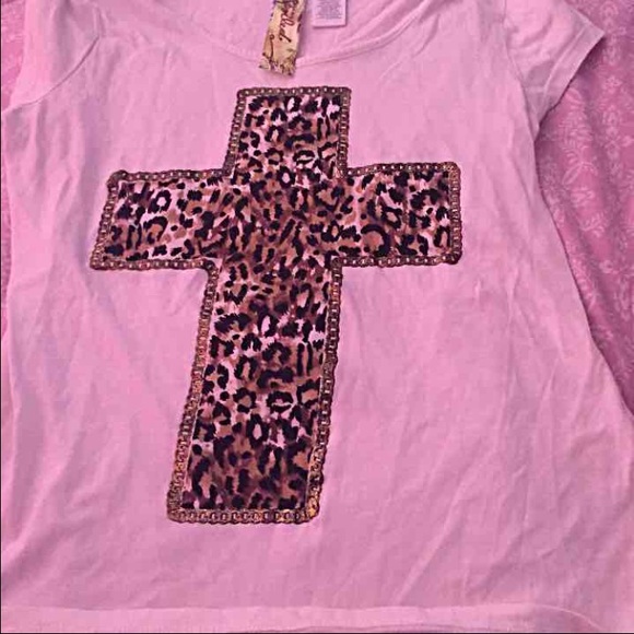 Cheetah print white shirt - Picture 1 of 1