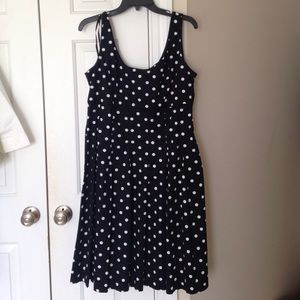 Black and white polka dot dress