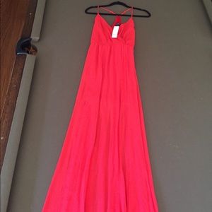 Red maxi dress