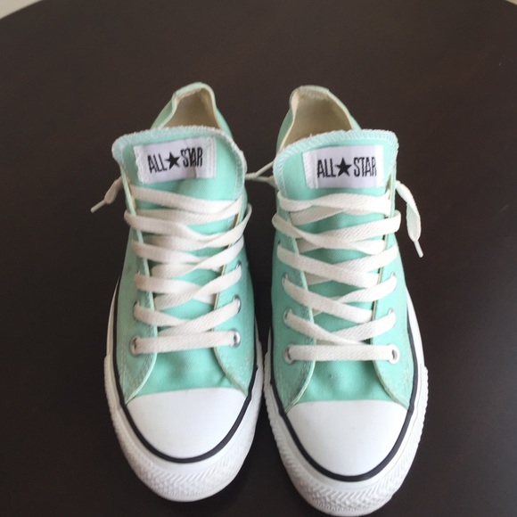 Converse mint green shoes