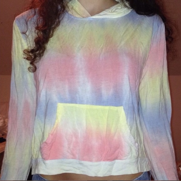 pastel tie dye brandy melville hoodie