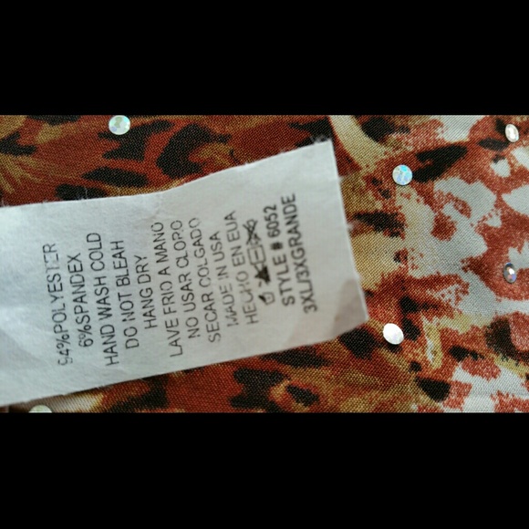 Animal Print Multi Brown with White Flowers Blouse - Picture 4 of 4