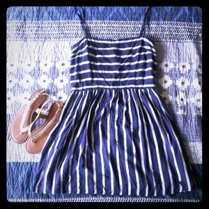 Blue and White Striped Abercrombie Dress