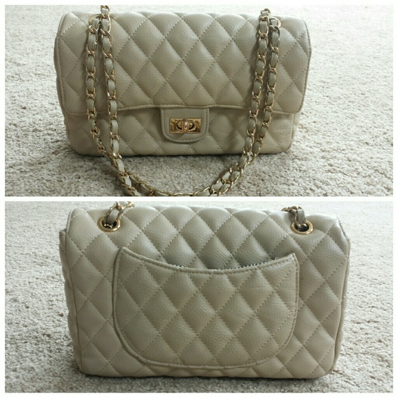 Quilted flap bag
