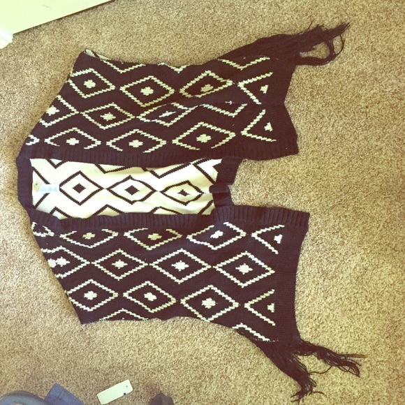 Opened poncho