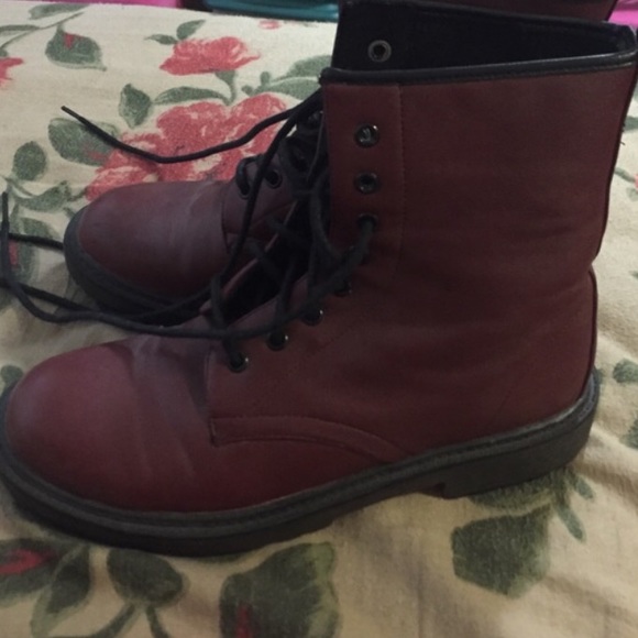 Maroon boots