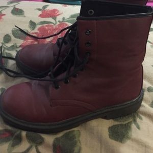 Maroon boots