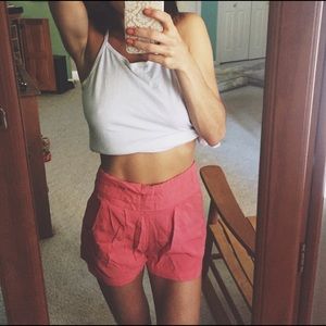 High Waisted Coral Shorts