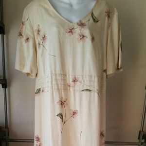 Long Plus Size Flower Dress