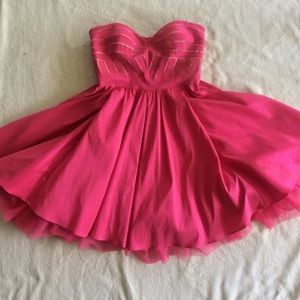 Pink Strapless Cocktail Dress