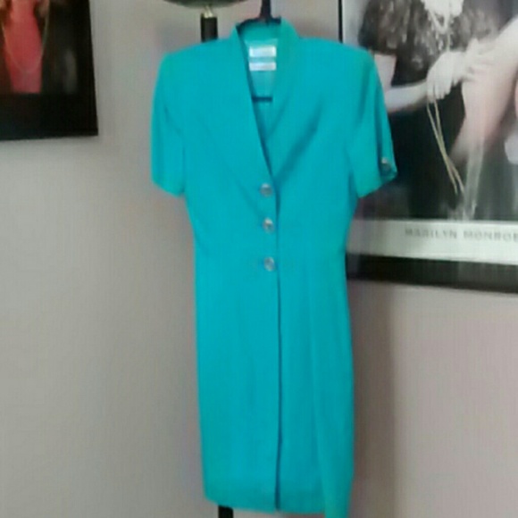 Blue dress   95% rayon 5% silk.