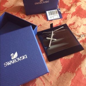 BRAND NEW Swarovski bezel-set cross pendant
