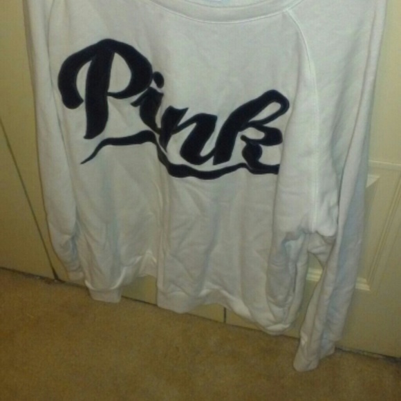 White Victoria secrets sweatshirt