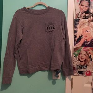 grey Pink Brand pocket sweater