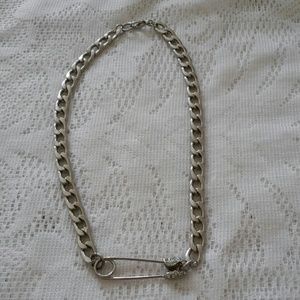 Safety Pin Necklace Costume Jewelry