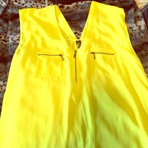 🎈REDUCED!! Neon Green Chiffon Tank