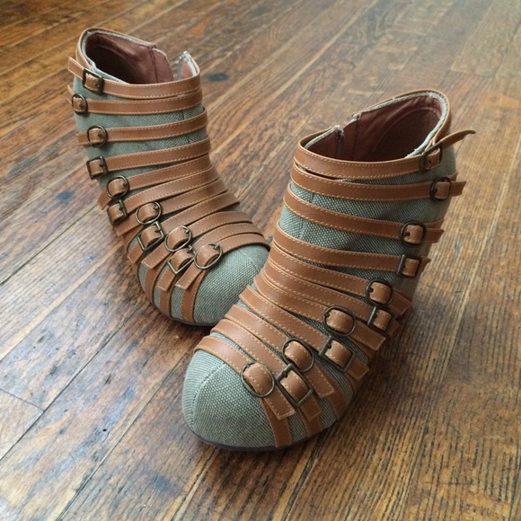 Jeffrey Campbell Multi Buckle Wedge