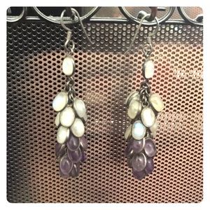 Grape dangle earrings