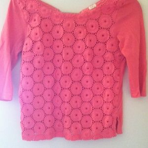 J Crew pink shirt