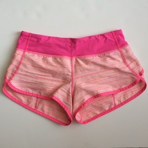 Lululemon pink athletic shorts with liner