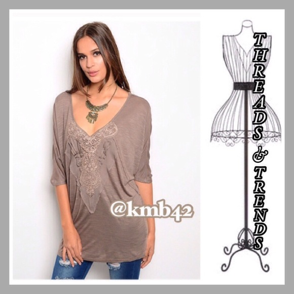 Threads & Trends Tops - Mocha Knit Dolman Top