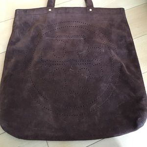 Authentic Tory Burch suede tote!