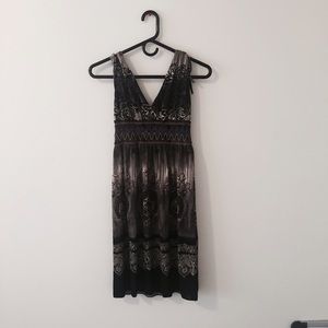 A flowy tribal dress