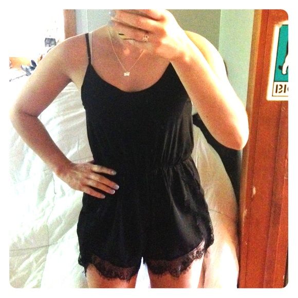 Black Lace Romper