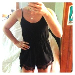 Black Lace Romper