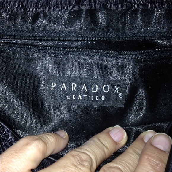 Paradox Quilted Studded Black Leather Cross Body. - Picture 4 of 4