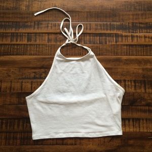 White Halter Crop Top (From Garage)