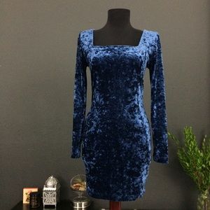 Vintage Crushed Velvet Bodycon Dress