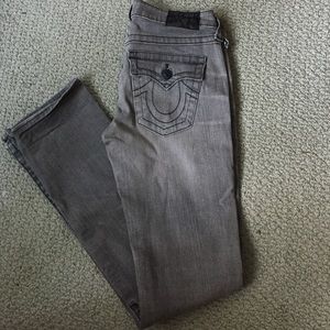 True Religion light grey "Billy" denim size 28