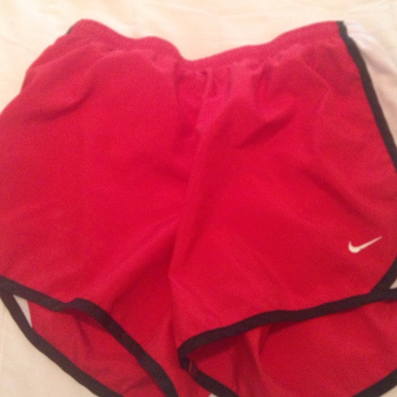 Red Nike shorts. Youth xl