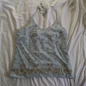 Baby blue halter top