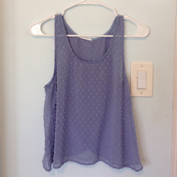 Textured polka dot top
