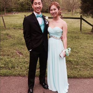 Aqua prom dress