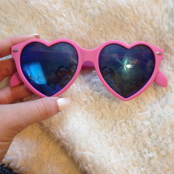 Pink heart sunglasses