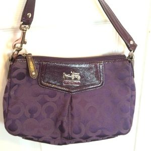 Purple coach handbag