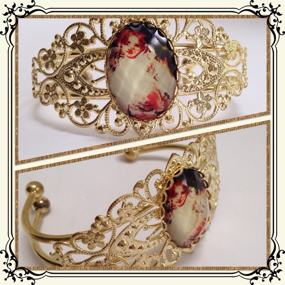 Steampunk Grandma Jewelry - Vintage Look Cuff Bracelet PRICE FIRM