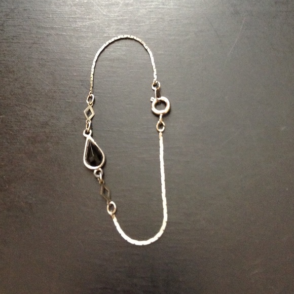Black and silver bracelet
