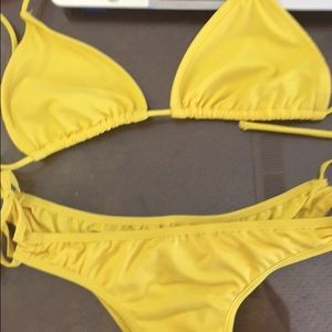 Sexy yellow bikini