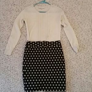 Loft polka-dot skirt size 0P