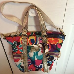 Colorful Poppy Coach Purse