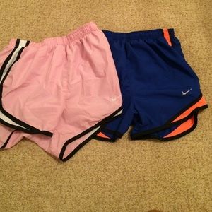 Two Nike 3'' Tempo shorts