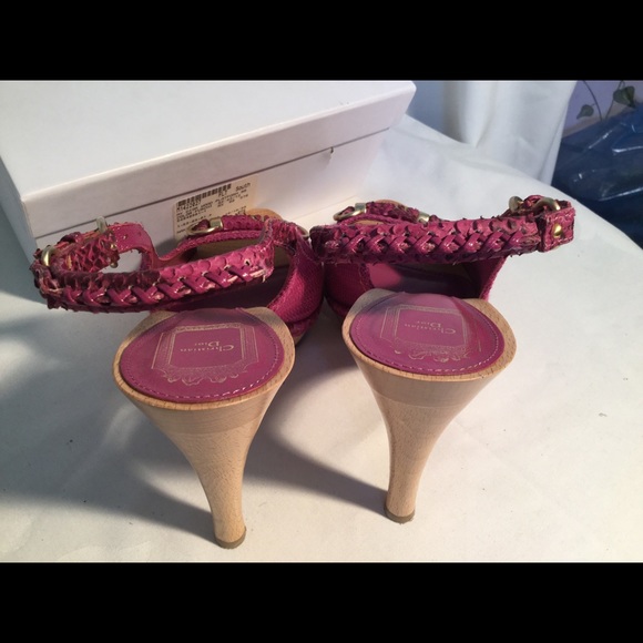 Dior Raspberry Wood Mules πHOST PICK 3/13/16 - Picture 2 of 4