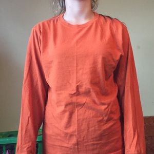 Orange bed time long sleeve shirt