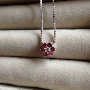 pink flower necklace