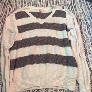 think striped sweater.